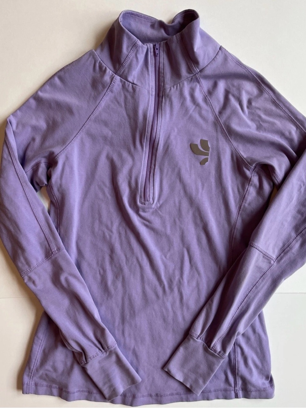 Quarter-Zip Long Sleeve Top in Lilac